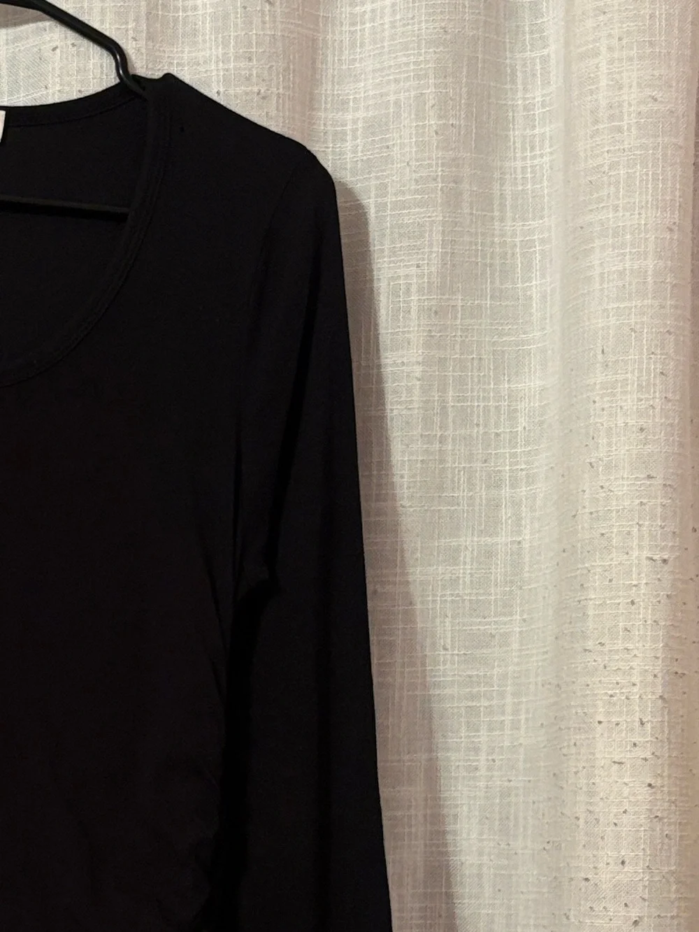 Michael Kors Black Side Zipper Ruched Blouse